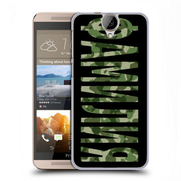 Пластиковый чехол на HTC One E9+ с принтом ФАМИЛИЯ