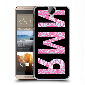Пластиковый чехол на HTC One E9+ с принтом ИМЯ