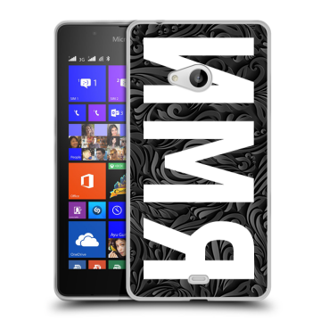 Силиконовый чехол на Microsoft Lumia 540 с принтом ИМЯ