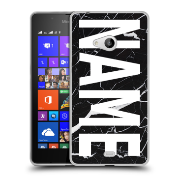 Силиконовый чехол на Microsoft Lumia 540 с принтом NAME