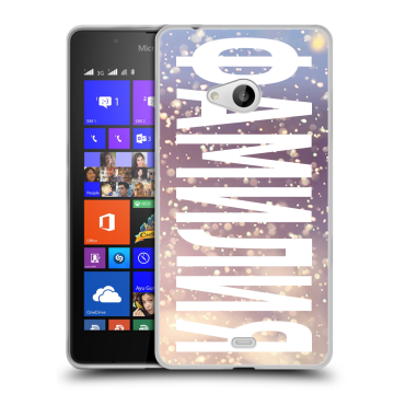 Силиконовый чехол на Microsoft Lumia 540 с принтом ФАМИЛИЯ