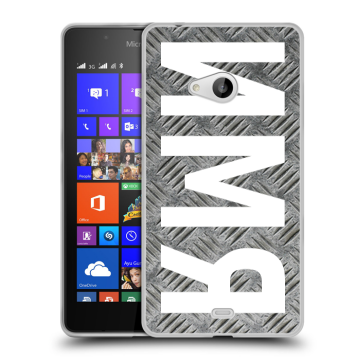 Силиконовый чехол на Microsoft Lumia 540 с принтом ИМЯ