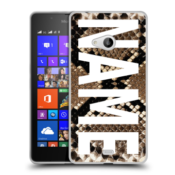 Силиконовый чехол на Microsoft Lumia 540 с принтом NAME