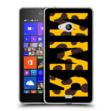 Силиконовый чехол на Microsoft Lumia 540 с принтом ИМЯ