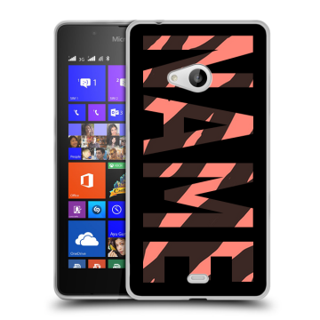Силиконовый чехол на Microsoft Lumia 540 с принтом NAME