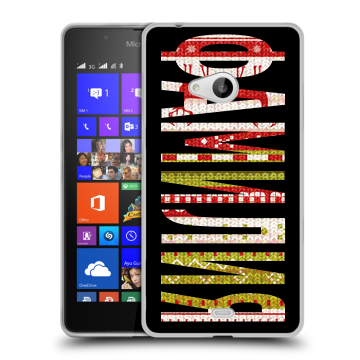 Силиконовый чехол на Microsoft Lumia 540 с принтом ФАМИЛИЯ