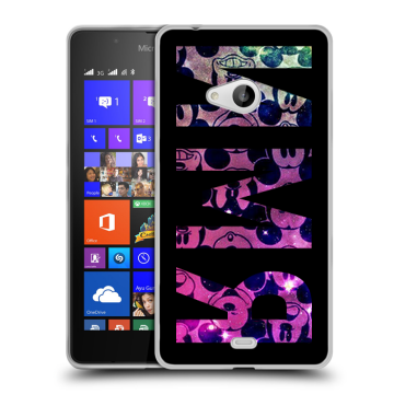 Силиконовый чехол на Microsoft Lumia 540 с принтом ИМЯ
