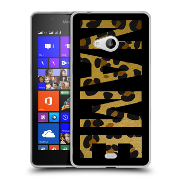 Силиконовый чехол на Microsoft Lumia 540 с принтом NAME