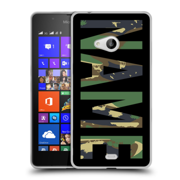 Силиконовый чехол на Microsoft Lumia 540 с принтом NAME