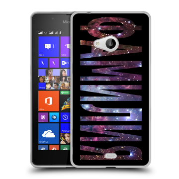 Силиконовый чехол на Microsoft Lumia 540 с принтом ФАМИЛИЯ