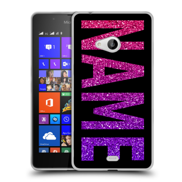 Силиконовый чехол на Microsoft Lumia 540 с принтом NAME