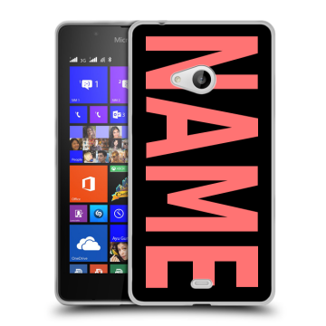 Силиконовый чехол на Microsoft Lumia 540 с принтом NAME