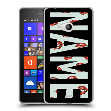 Силиконовый чехол на Microsoft Lumia 540 с принтом NAME