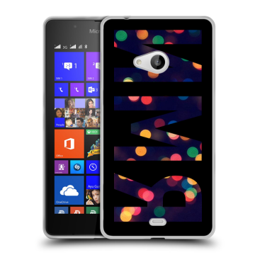 Силиконовый чехол на Microsoft Lumia 540 с принтом ИМЯ