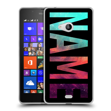 Силиконовый чехол на Microsoft Lumia 540 с принтом NAME