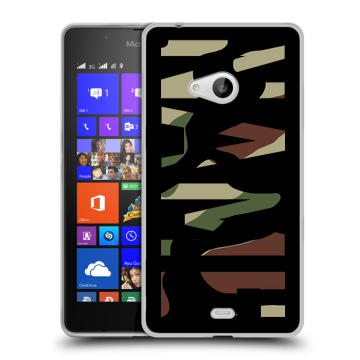 Силиконовый чехол на Microsoft Lumia 540 с принтом NAME