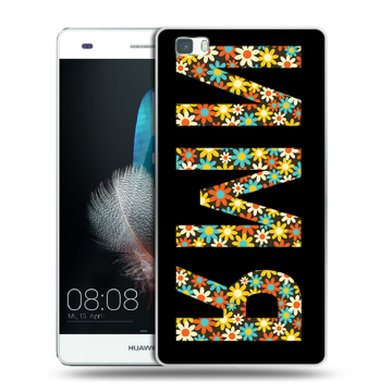Силиконовый чехол на Huawei P8 Lite с принтом ИМЯ
