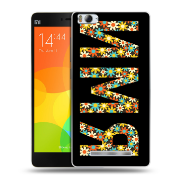 Пластиковый чехол на Xiaomi Mi4i с принтом ИМЯ