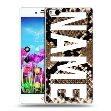 Силиконовый чехол на ZTE Nubia Z9 Max с принтом NAME
