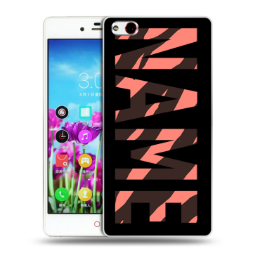 Силиконовый чехол на ZTE Nubia Z9 Max с принтом NAME