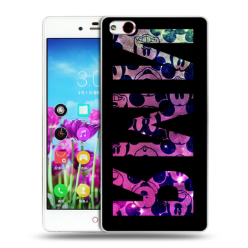 Силиконовый чехол на ZTE Nubia Z9 Max с принтом ИМЯ