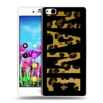 Силиконовый чехол на ZTE Nubia Z9 Max с принтом NAME