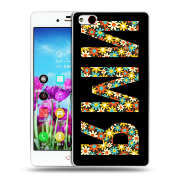 Силиконовый чехол на ZTE Nubia Z9 Max с принтом ИМЯ
