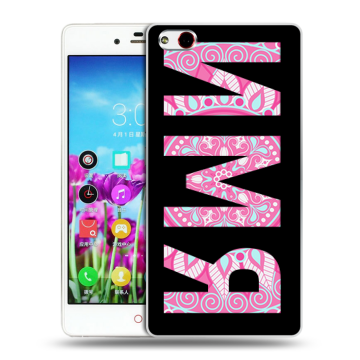 Силиконовый чехол на ZTE Nubia Z9 Max с принтом ИМЯ