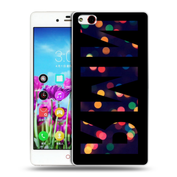 Силиконовый чехол на ZTE Nubia Z9 Max с принтом ИМЯ