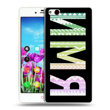 Силиконовый чехол на ZTE Nubia Z9 Max с принтом ИМЯ