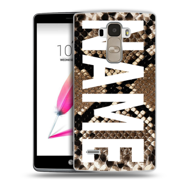 Силиконовый чехол на LG G4 Stylus с принтом NAME