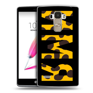 Силиконовый чехол на LG G4 Stylus с принтом ИМЯ