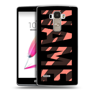 Силиконовый чехол на LG G4 Stylus с принтом NAME