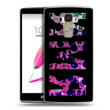Силиконовый чехол на LG G4 Stylus с принтом ИМЯ