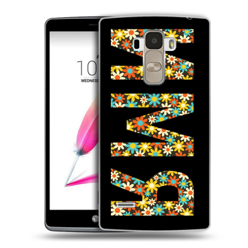Силиконовый чехол на LG G4 Stylus с принтом ИМЯ