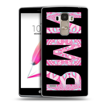 Силиконовый чехол на LG G4 Stylus с принтом ИМЯ