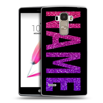 Силиконовый чехол на LG G4 Stylus с принтом NAME