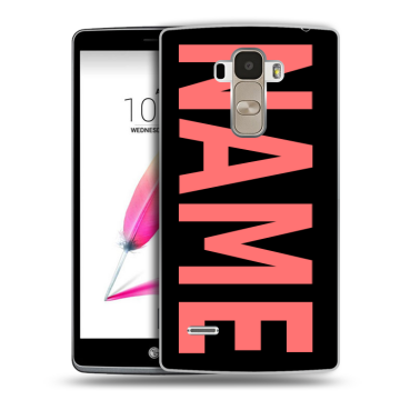 Силиконовый чехол на LG G4 Stylus с принтом NAME
