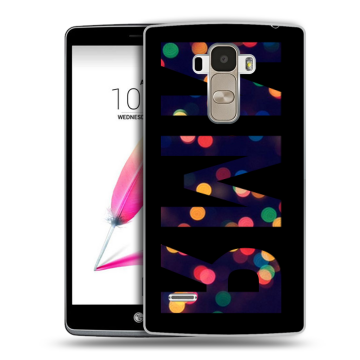 Силиконовый чехол на LG G4 Stylus с принтом ИМЯ