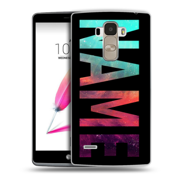Силиконовый чехол на LG G4 Stylus с принтом NAME