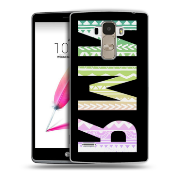 Силиконовый чехол на LG G4 Stylus с принтом ИМЯ