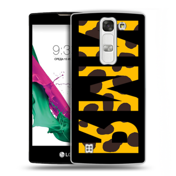 Силиконовый чехол на LG G4c с принтом ИМЯ