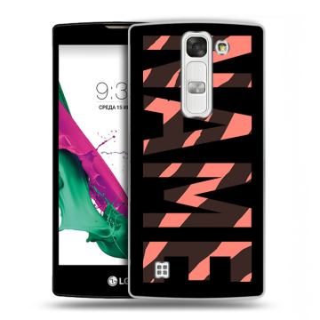 Силиконовый чехол на LG G4c с принтом NAME