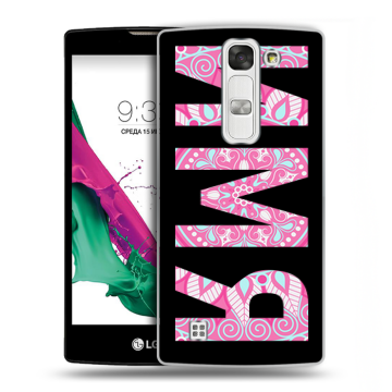 Силиконовый чехол на LG G4c с принтом ИМЯ