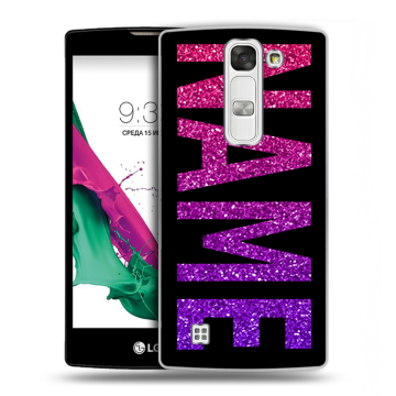 Силиконовый чехол на LG G4c с принтом NAME