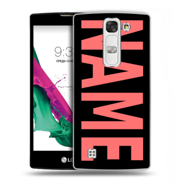 Силиконовый чехол на LG G4c с принтом NAME