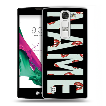 Силиконовый чехол на LG G4c с принтом NAME
