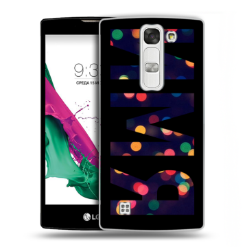 Силиконовый чехол на LG G4c с принтом ИМЯ
