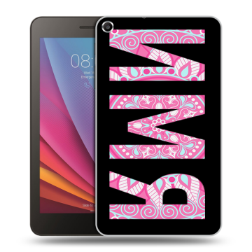 Силиконовый чехол на Huawei MediaPad T1 7.0 с принтом ИМЯ