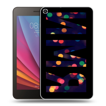 Силиконовый чехол на Huawei MediaPad T1 7.0 с принтом ИМЯ